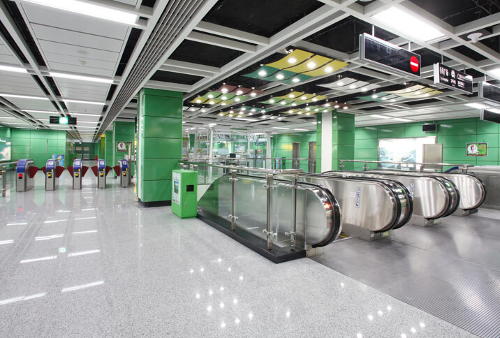 Departing from Metro and Bus Station